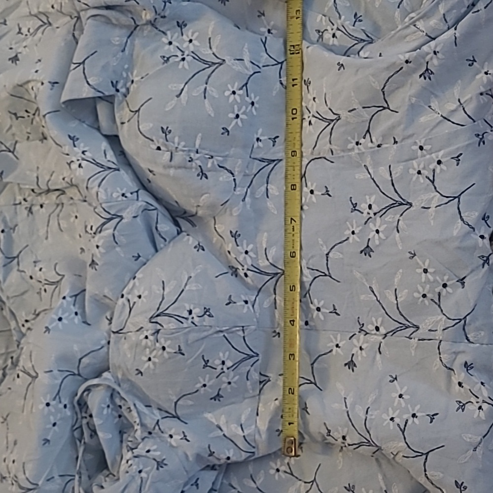 Elegant Blue Floral Midi Dress - Picture 6 of 7